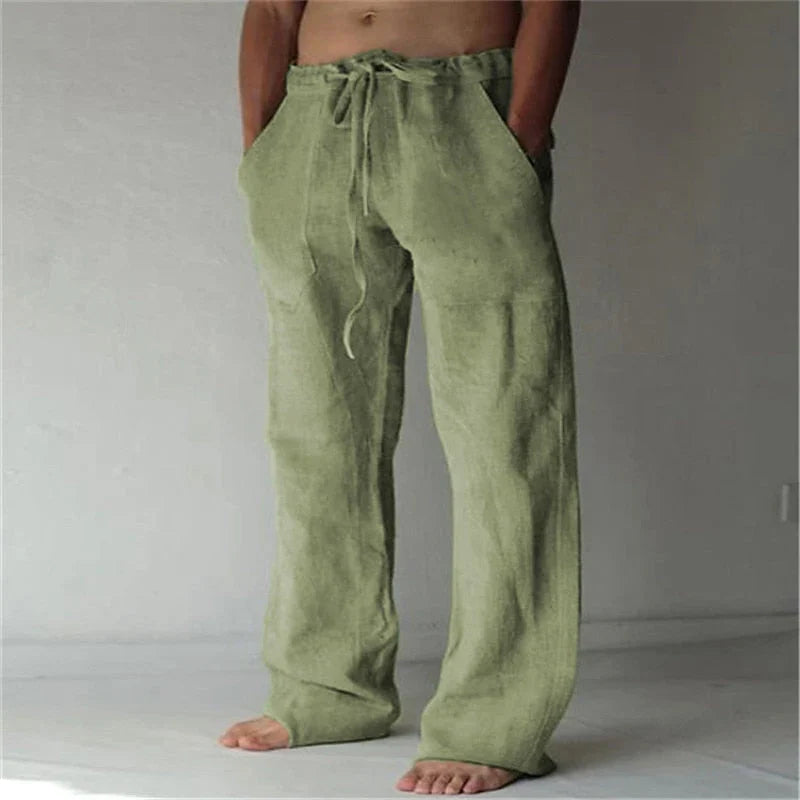 Jay | Men's Stylish Comfortable Baggy Linen Pants - Image 2