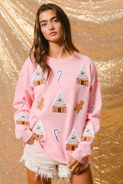 Jocelyn | Women's Novelty Christmas Crew Neck Sweater - Image 5