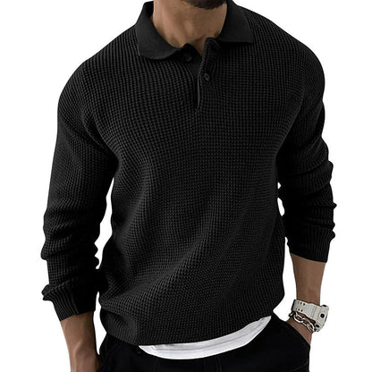 Demetrius | Men's Long Sleeve Polo Sweater - Image 5