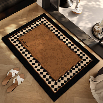 Checkerboard Pattern Entryway Mat