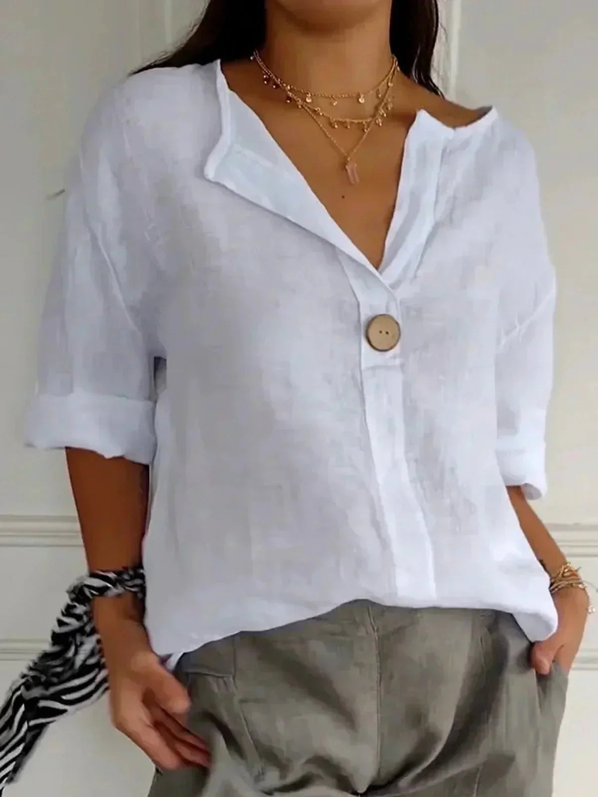 Image of Christine | Women's Oversized Button-Up Blouse