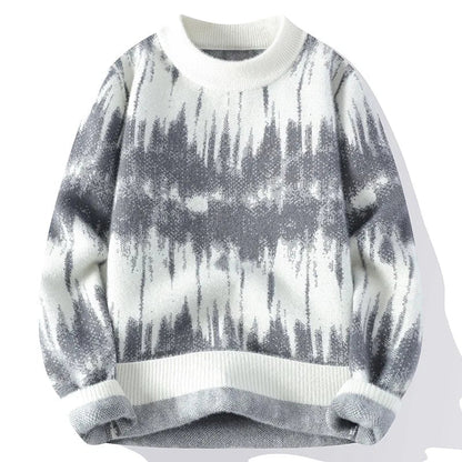 Wayne | Men's Relaxed Fit Tie-Dye Pullover Sweater - Image 2