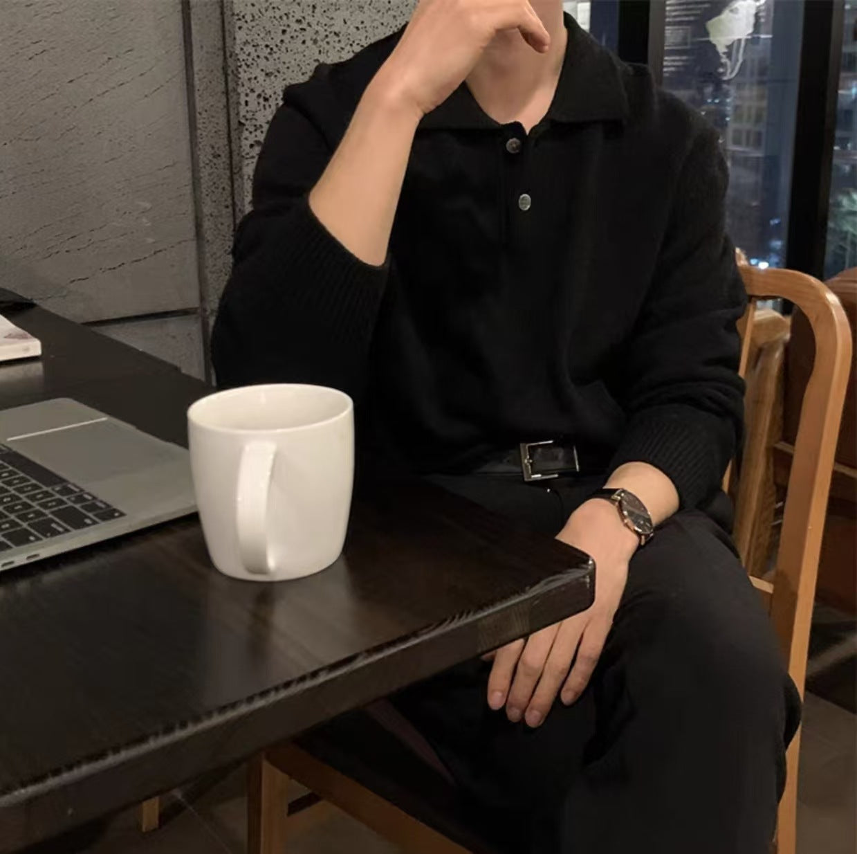 Gene | Men's Polo Knit Sweater - Image 7