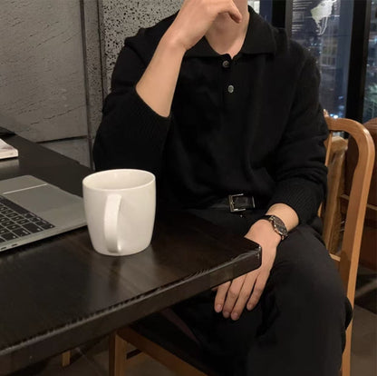 Gene | Men's Polo Knit Sweater - Image 7