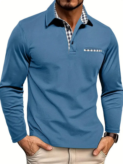 Raymond | Classic Men's Summer Polo Shirt with Long Sleeves - Image 4