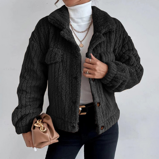 Mandy | Women's Button-Down Sherpa Jacket - Image 1