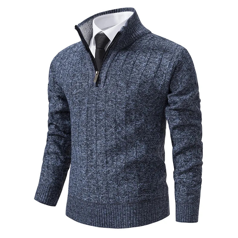 Dawson | Men's Quarter Zip Cable Knit Sweater - Image 1