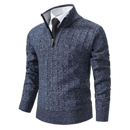 Dawson | Men's Quarter Zip Cable Knit Sweater - Image 1