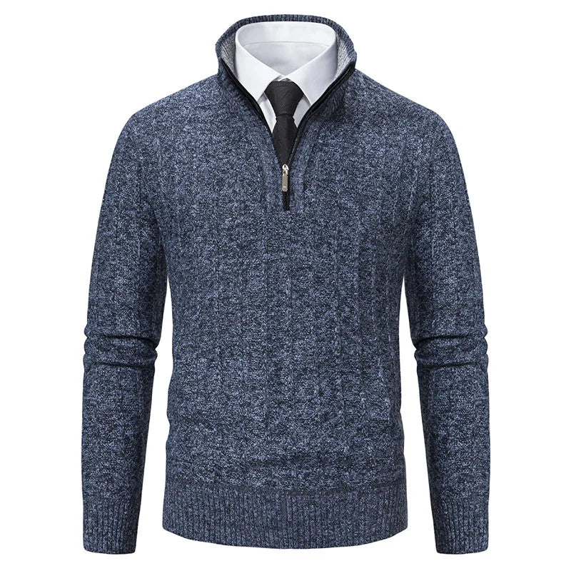 Dawson | Men's Quarter Zip Cable Knit Sweater - Image 2