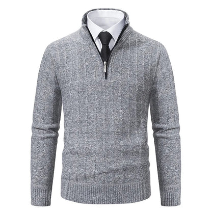 Dawson | Men's Quarter Zip Cable Knit Sweater - Image 3