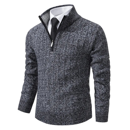 Dawson | Men's Quarter Zip Cable Knit Sweater - Image 5