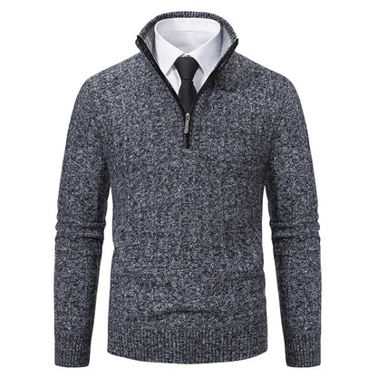 Dawson | Men's Quarter Zip Cable Knit Sweater - Image 6