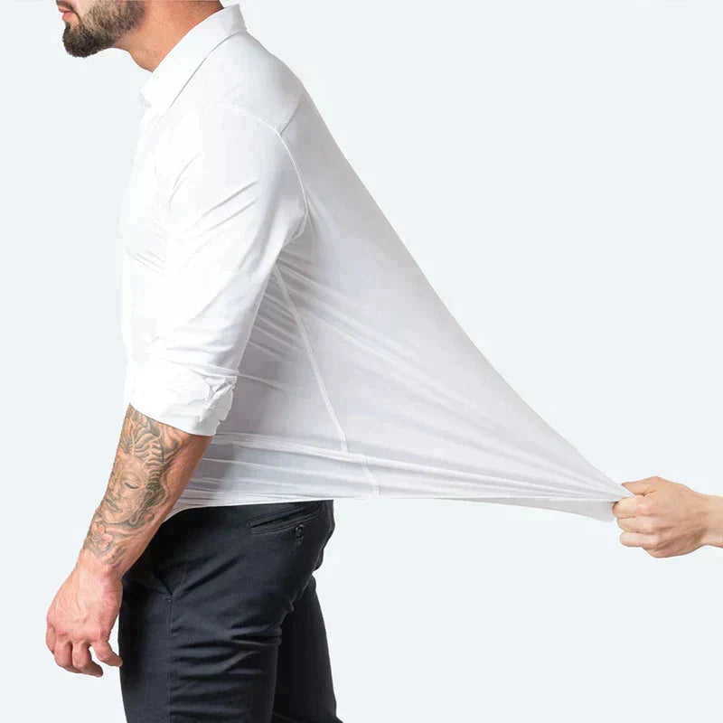 Image of Dennis | Men's Slim-Fit Long Sleeve Dress Shirt