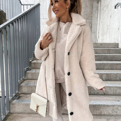 Keira | Women's Oversized Long Teddy Coat - Image 3