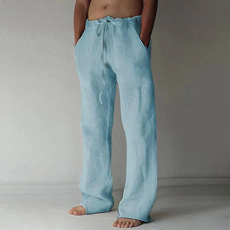 Jay | Men's Stylish Comfortable Baggy Linen Pants - Image 9