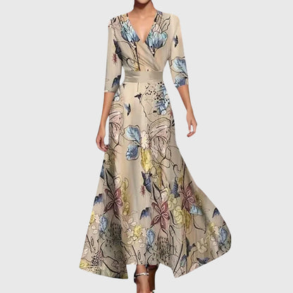 Image of Donna | Women's V-Neck Wrap Maxi Dress