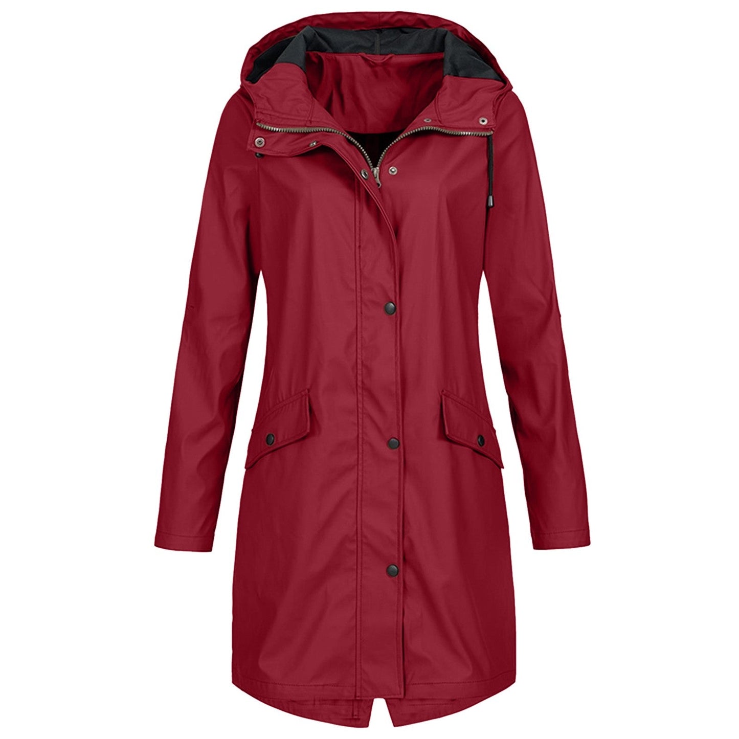 Jocelyn | Women's Hooded Raincoat Coat - Image 4