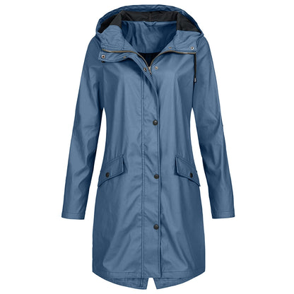 Jocelyn | Women's Hooded Raincoat Coat - Image 6