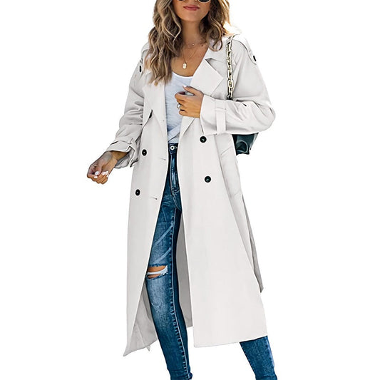 Kathy | Women's Double-Breasted Long Coat - Image 1