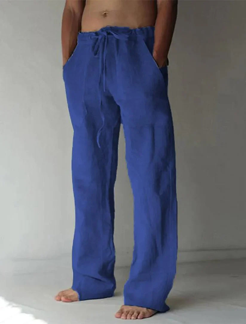 Jay | Men's Stylish Comfortable Baggy Linen Pants - Image 10