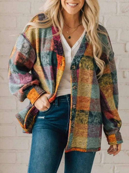 Patricia | Women's Oversized Plaid Shacket - Image 1