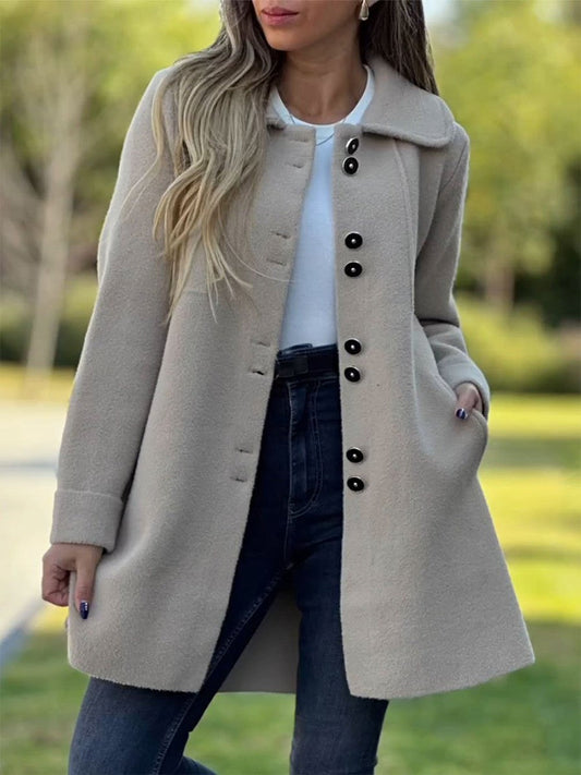 Harper | Women's Single-Breasted Knee Length Coat - Image 1