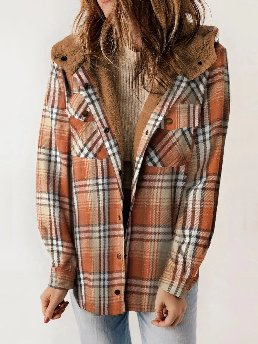 Marilyn | Women's Hooded Button-Down Flannel Jacket - Image 6
