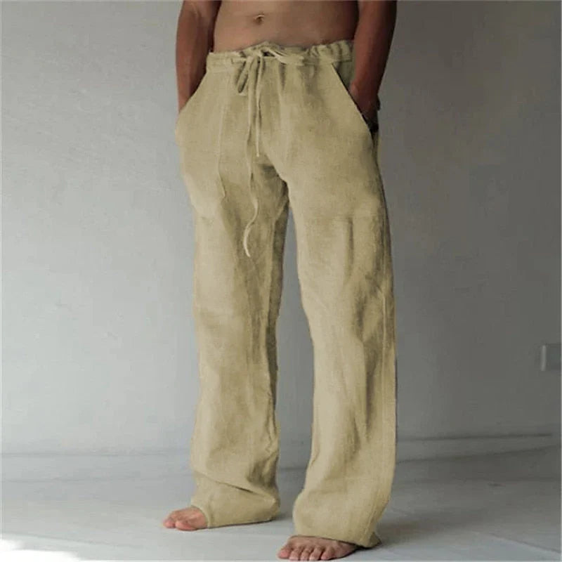 Jay | Men's Stylish Comfortable Baggy Linen Pants - Image 3