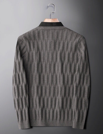 Lenny | Men's Ribbed Polo Collar Sweater - Image 3