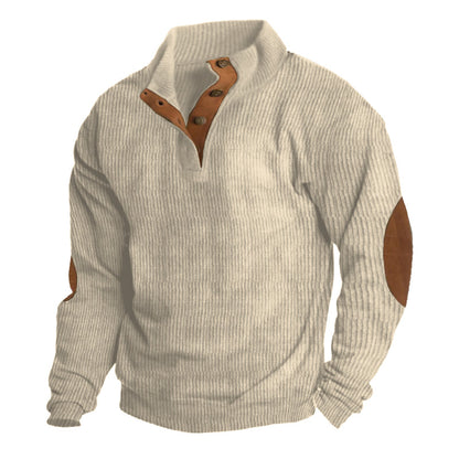 Dave | Men's Half Button Pullover Sweater - Image 5