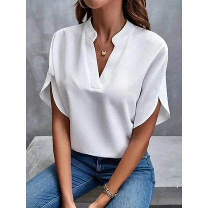 Image of Emily | Women's V-Neck Split Sleeve Blouse