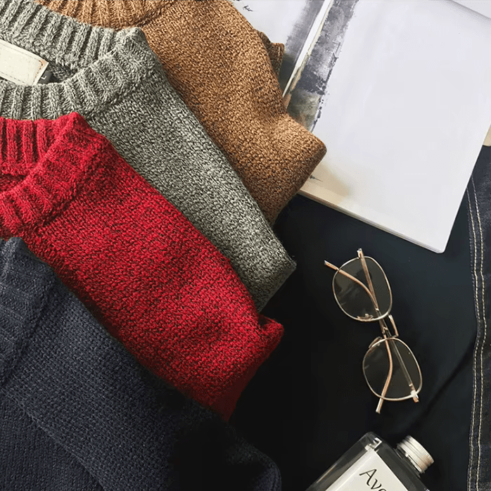 Floyd | Men's Crew Neck Elbow Patch Sweater - Image 5