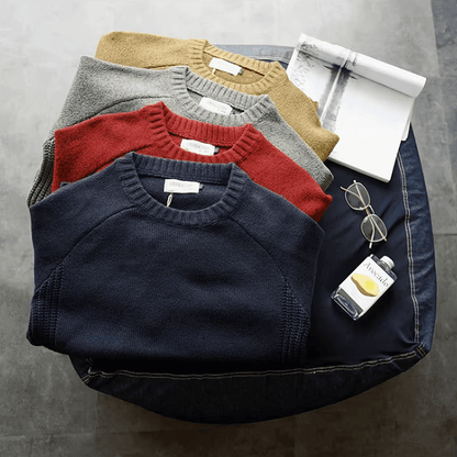 Floyd | Men's Crew Neck Elbow Patch Sweater - Image 4