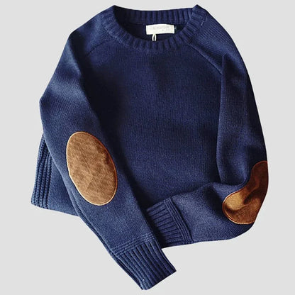 Floyd | Men's Crew Neck Elbow Patch Sweater - Image 7