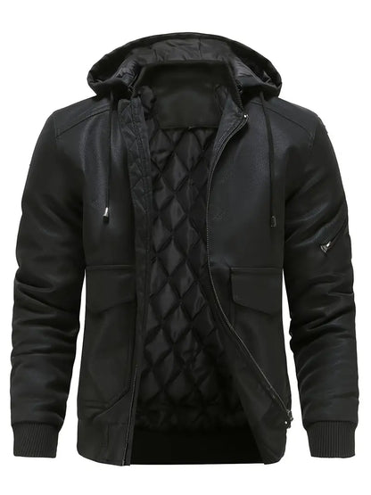 Kyle | Men's Hooded Bomber Jacket - Image 8