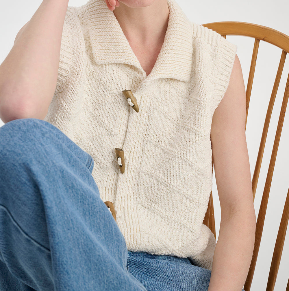 Susan | Women's Button Front Knitted Vest