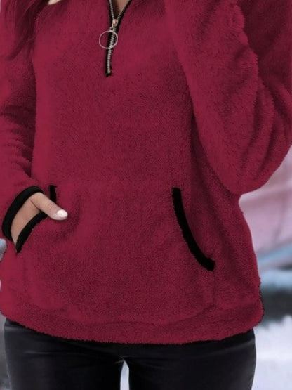 Helen | Women's Half-Zip Fleece Pullover Sweater - Image 23