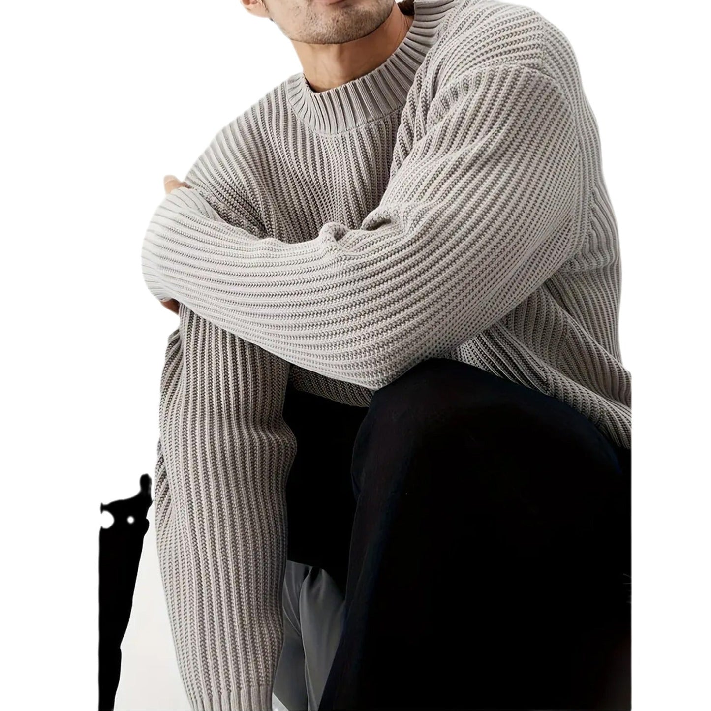 Reggie | Men's Relaxed Fit Crewneck Sweater - Image 5