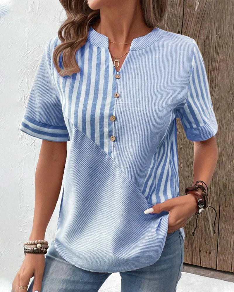 Image of Felicia | Women's Striped Button-Down Blouse
