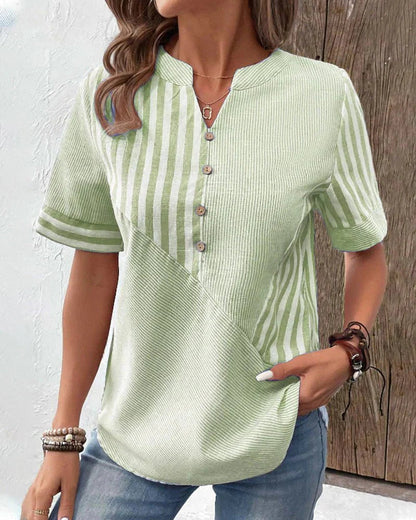 Image of Felicia | Women's Striped Button-Down Blouse