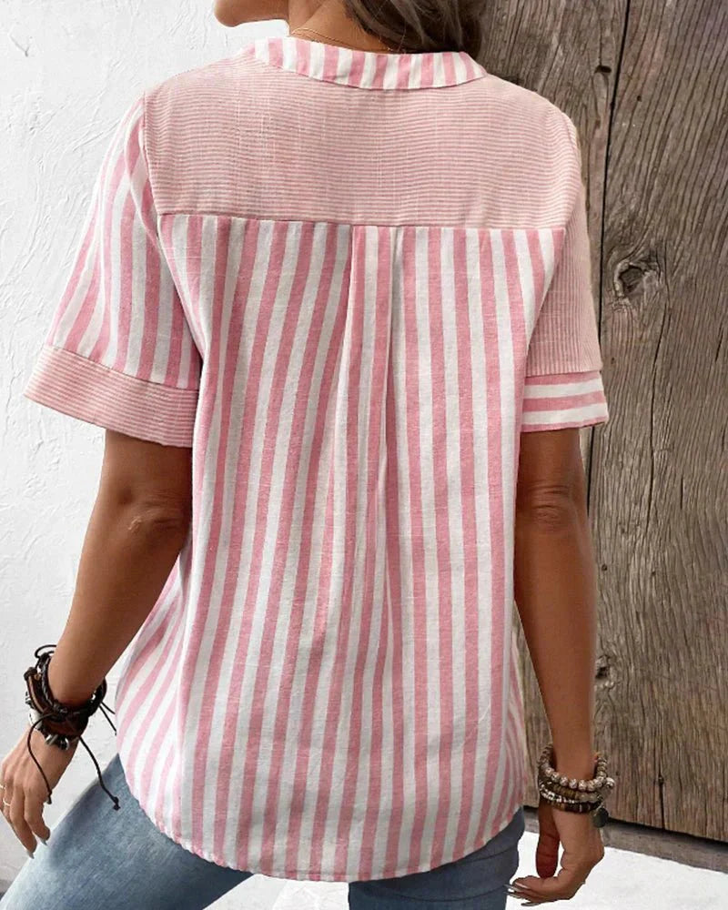 Image of Felicia | Women's Striped Button-Down Blouse