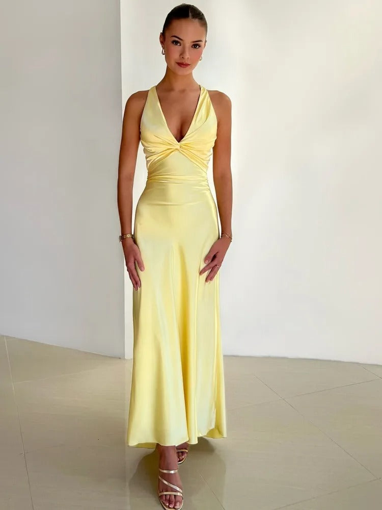 Lydia | Elegant Sleeveless V-Neck Maxi Dress for Special Occasions - Image 1