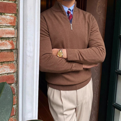 Freddie | Men's Quarter Zip Sweater - Image 1