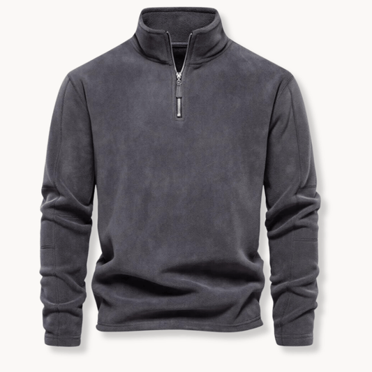 Mathew | Men's Half-Zip Long Sleeve Pullover Sweater - Image 1