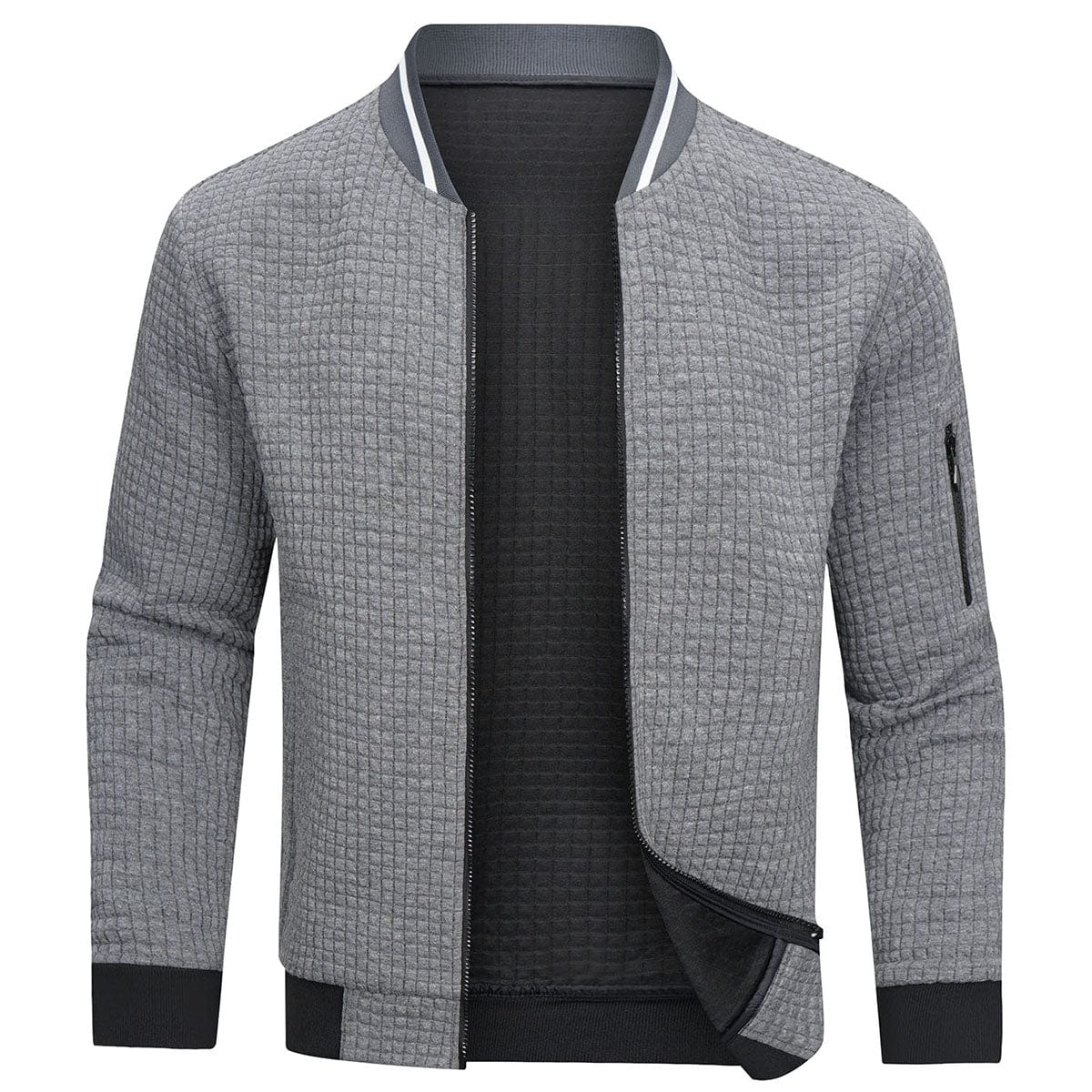 Darrell | Men's Quilted Zip-Up Bomber Jacket - Image 3