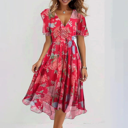 Image of Harper | Women's V-Neck Wrap Midi Dress