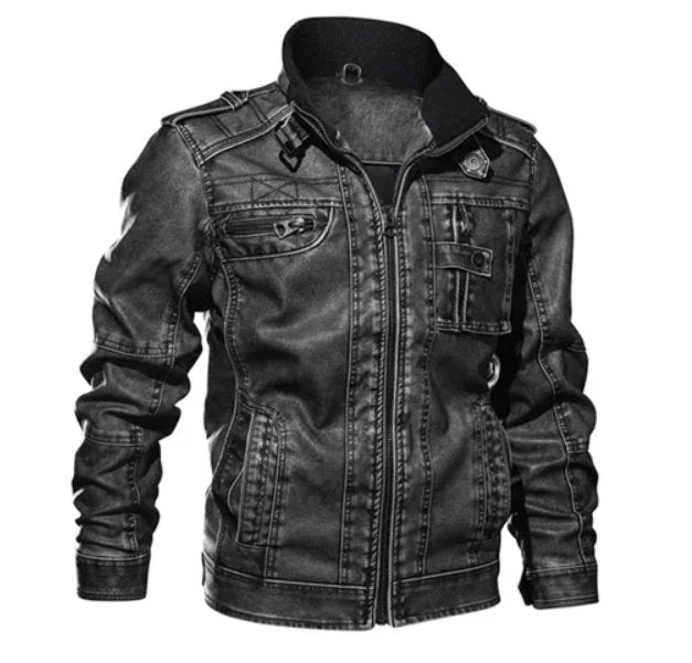 Jamison | Men's Slim-Fit Biker Jacket - Image 7
