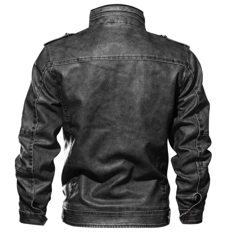 Jamison | Men's Slim-Fit Biker Jacket - Image 8