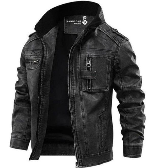 Jamison | Men's Slim-Fit Biker Jacket - Image 1