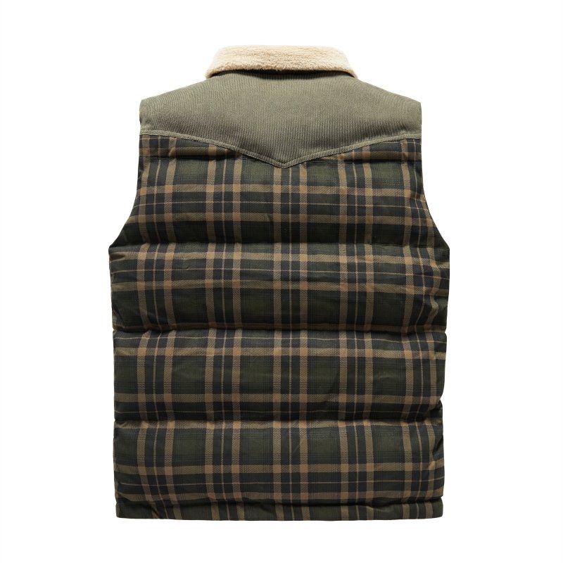 Keith | Men's Plaid Puffer Vest - Image 7